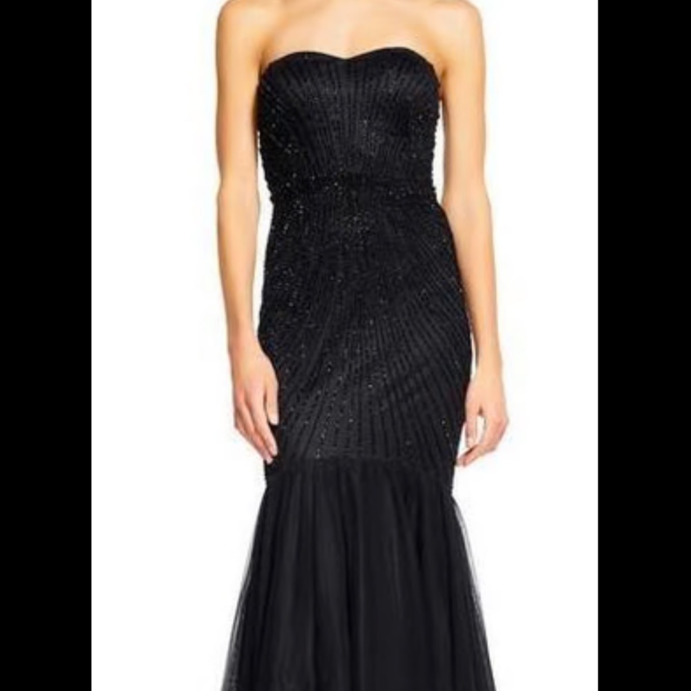 Adrianna Papell - Beaded Tulle Mermaid Gown